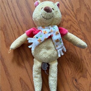 Scentsy Buddy Plush Bear Toy with Red Shirt and Patterned Scarf